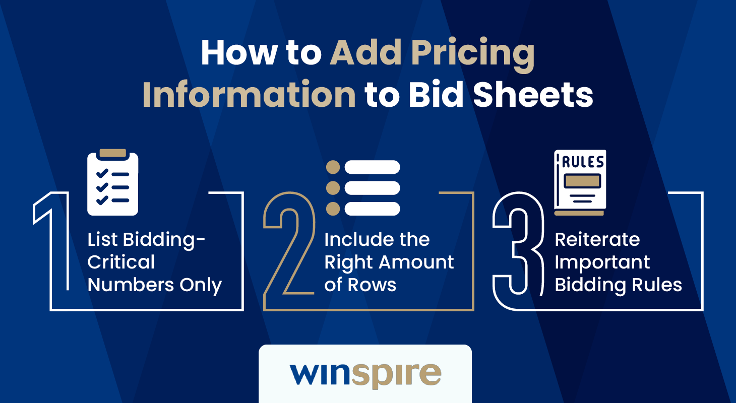 Three tips for adding pricing information to silent auction bid sheets, which are listed below.
