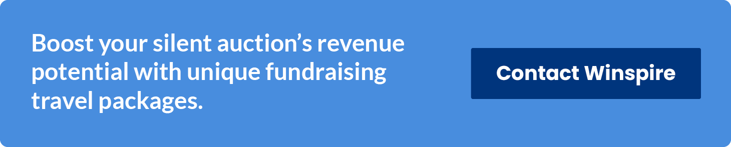 Boost your silent auction’s revenue potential with unique fundraising travel packages. Contact Winspire.
