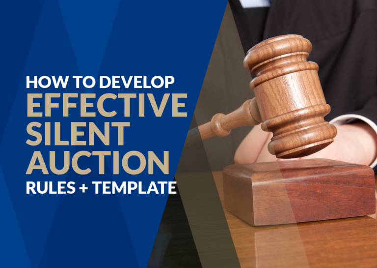 The title of the post: “How to Develop Effective Silent Auction Rules + Template.”