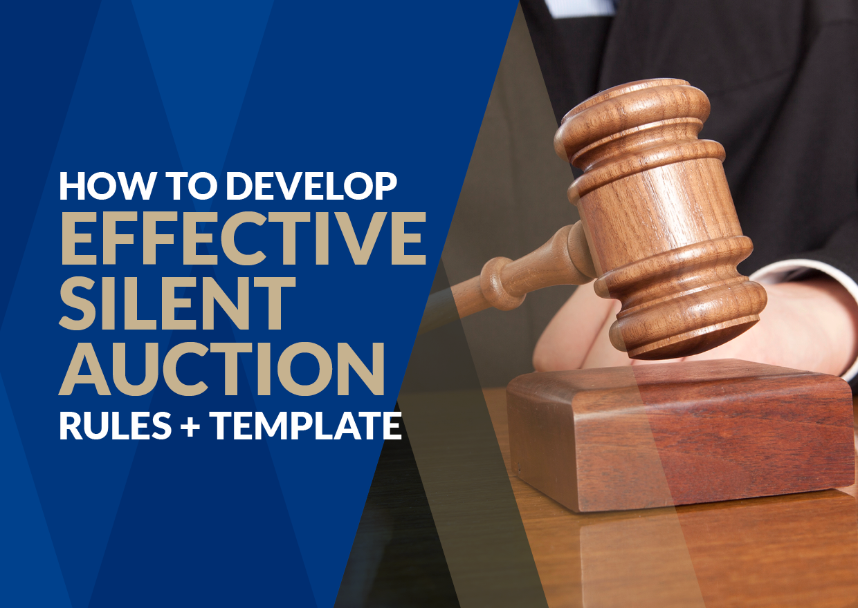 The title of the post: “How to Develop Effective Silent Auction Rules + Template.”