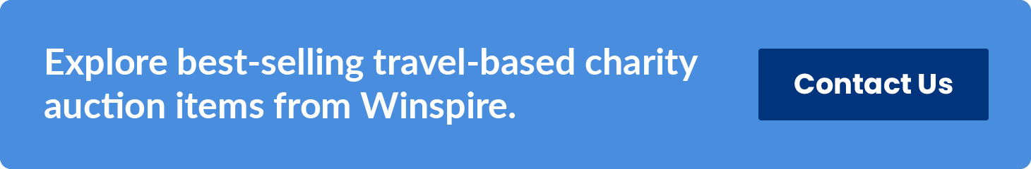 Alt text: Explore best-selling travel-based charity auction items from Winspire.